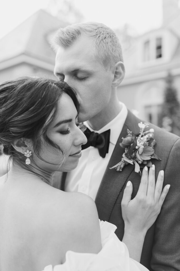 Asheville Wedding Photographer captures heartfelt moment at Broyhill Chateau