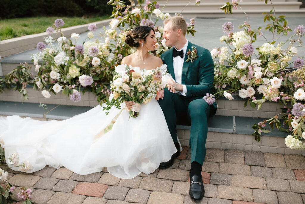 North Carolilna luxury wedding photographer captures heartfelt couple at a chateau near Linville, NC