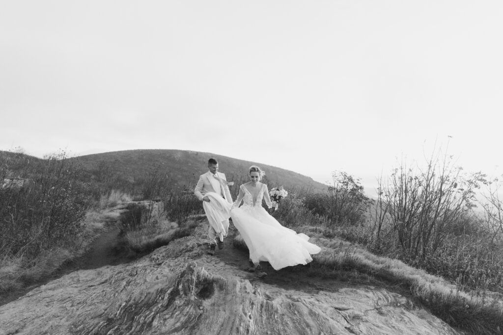 asheville elopement at black balsam knob