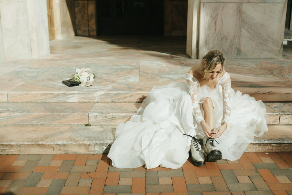 asheville elopement photographer captures couples elopement at the asheville buncombe county courthouse