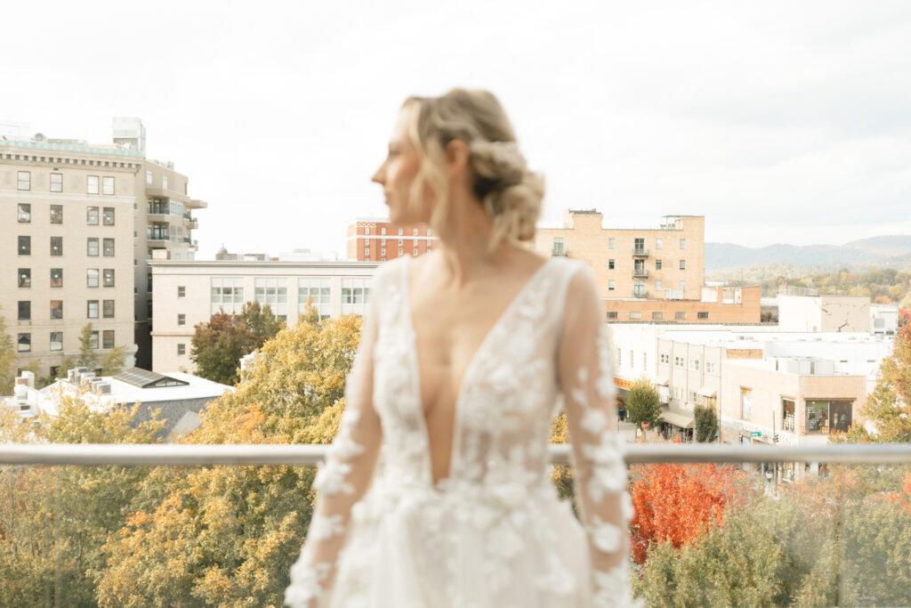 asheville elopement photographer captures elopement cocktail hour at the restoration hotel asheville