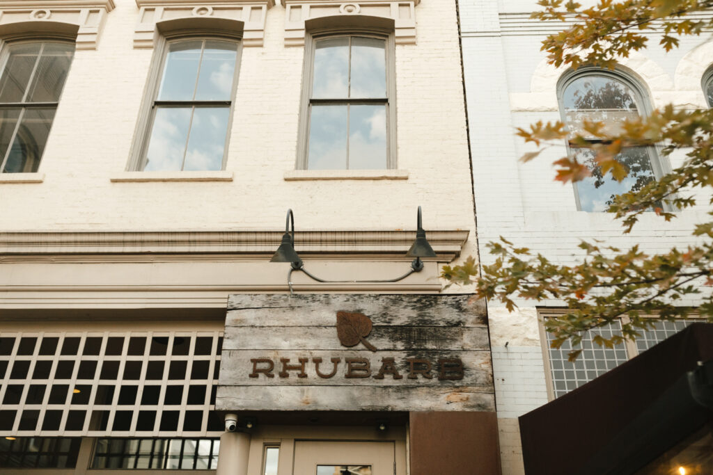 asheville elopement photographer captures couples elopement at the asheville buncombe county courthouse and dining at rhubarb restaurant