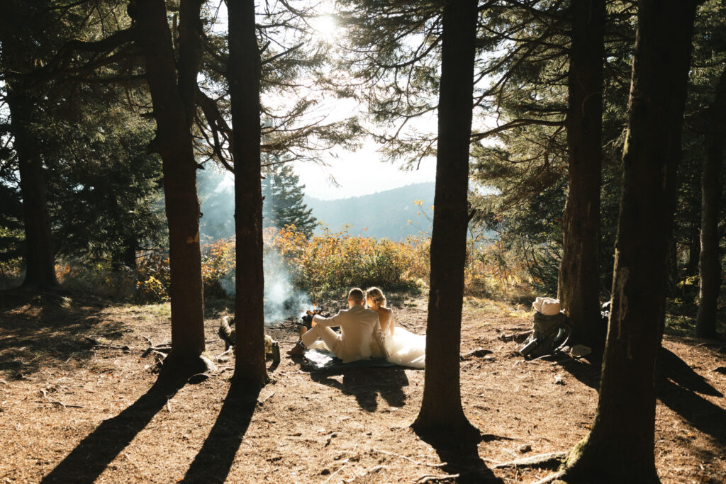 asheville elopement at black balsam knob