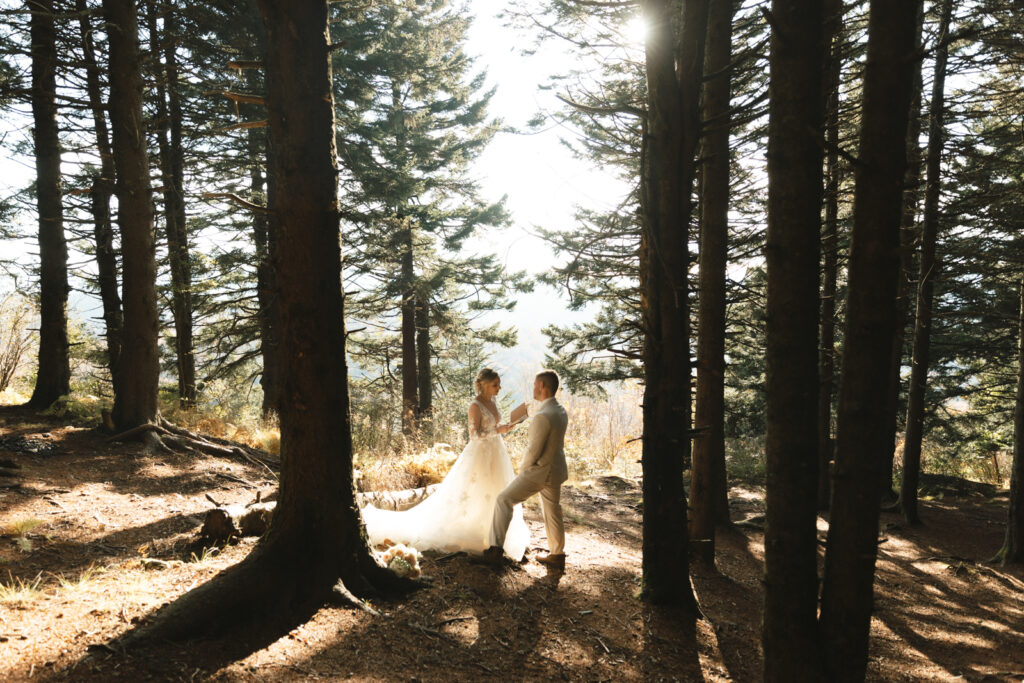 asheville elopement at black balsam knob