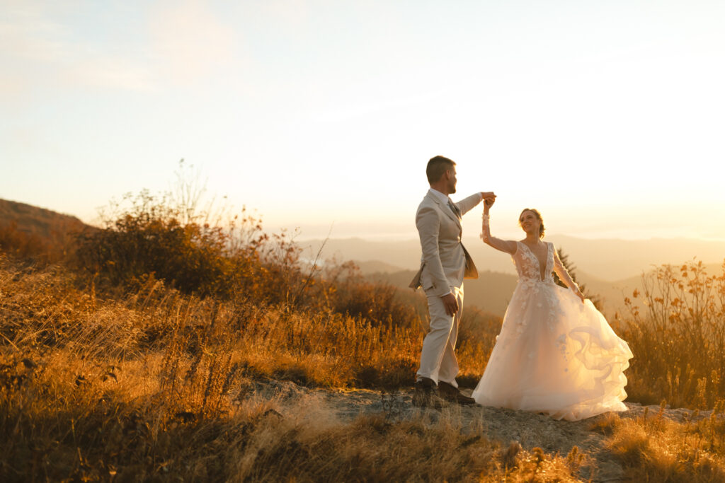 asheville elopement at black balsam knob