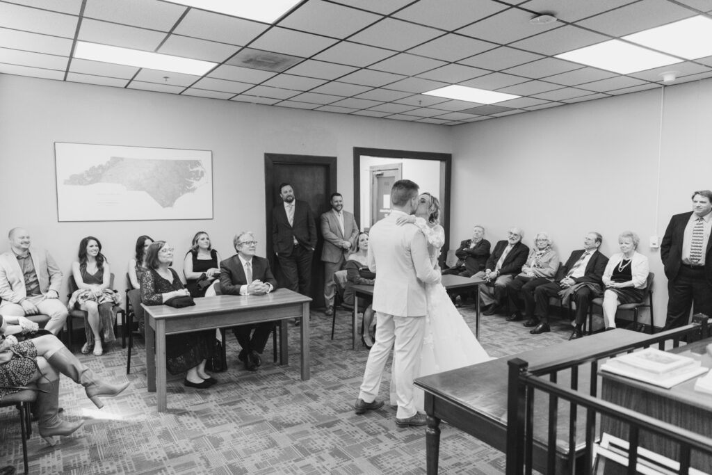 asheville elopement photographer captures couples elopement at the asheville buncombe county courthouse