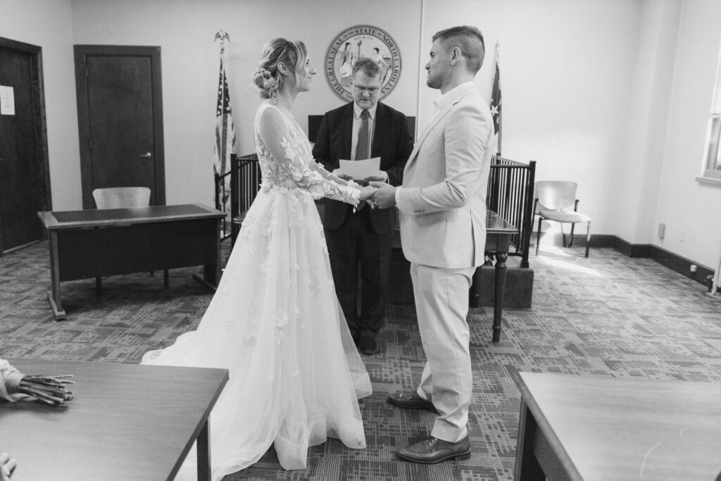 asheville elopement photographer captures couples elopement at the asheville buncombe county courthouse