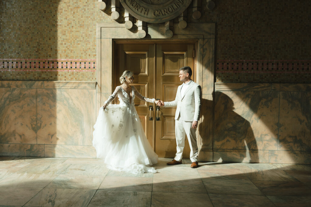 asheville elopement photographer captures couples elopement at the asheville buncombe county courthouse