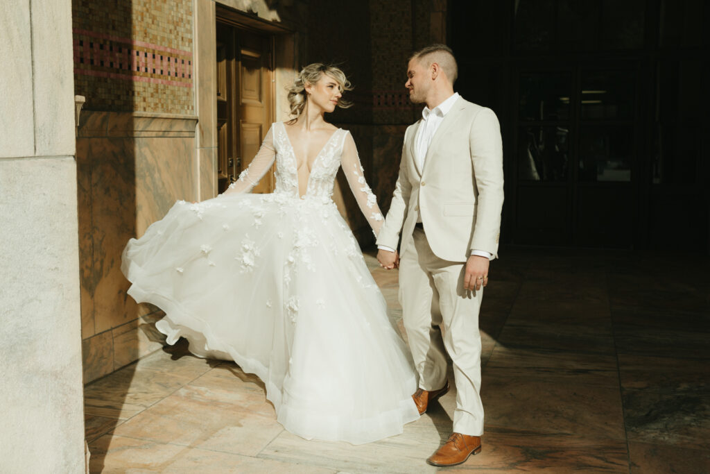 asheville elopement photographer captures couples elopement at the asheville buncombe county courthouse