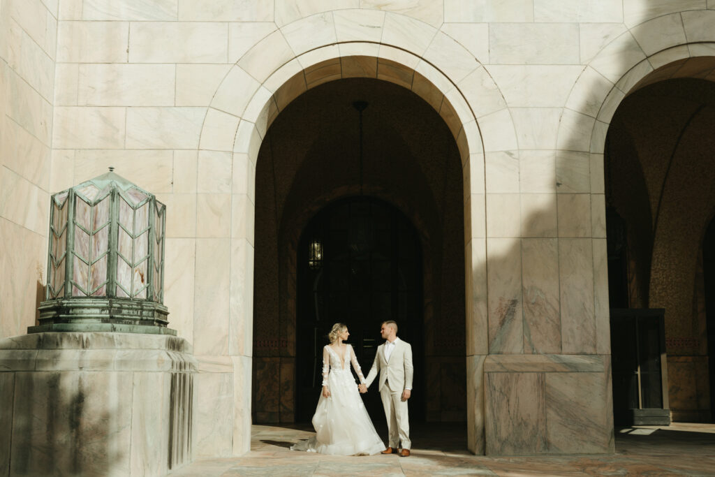 asheville elopement photographer captures couples elopement at the asheville buncombe county courthouse