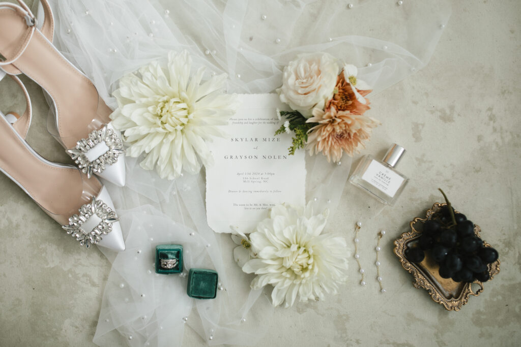 luxury wedding details by ashevile wedding photographer photographed by asheville wedding photographer