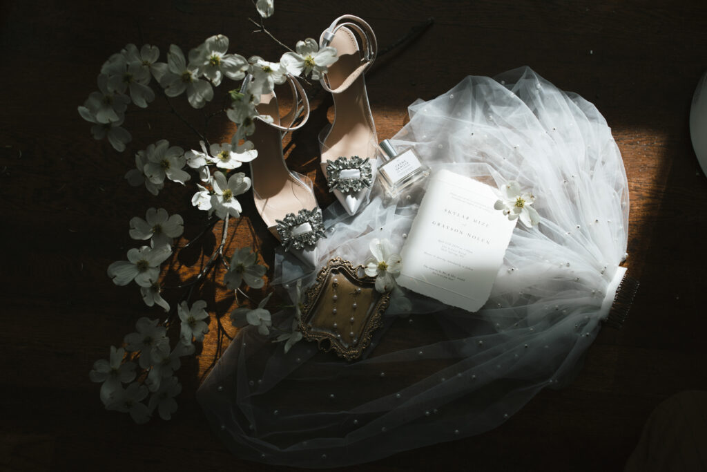 luxury wedding details by ashevile wedding photographer